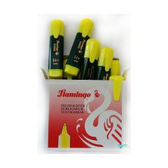 Flamingo SH800 Highlighter - Yellow (Pack of 10)