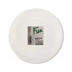 Fun Everyday Disposable Plate - 9", White (Pack of 100)