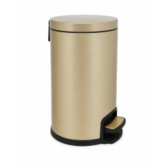 Brooks ACTOS BKS PDL 2965 Stainless Steel Pedal Bin, Champagne Gold, 20 L, Soft-Close Lid