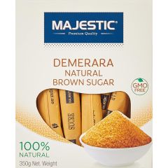 Majestic Natural Brown Sugar Sticks, 350 Grams