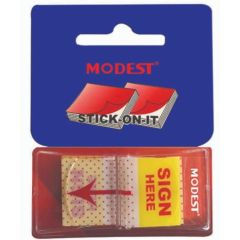 Modest MS 6809 "Sign Here" Pop-Up Flags - 25 x 45mm, Yellow, 50 Sheets