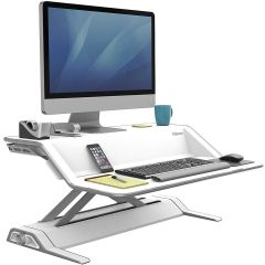  Fellowes FEL 0009901 Lotus Sit-Stand Workstation - White