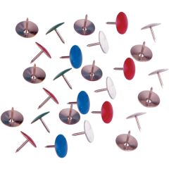 FIS FSDP2 Assorted Color Thumb Tacks (Pack of 100)