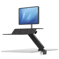 Fellowes FEL- 8081501 Lotus RT Sit-Stand Workstation for Single Monitor - Black