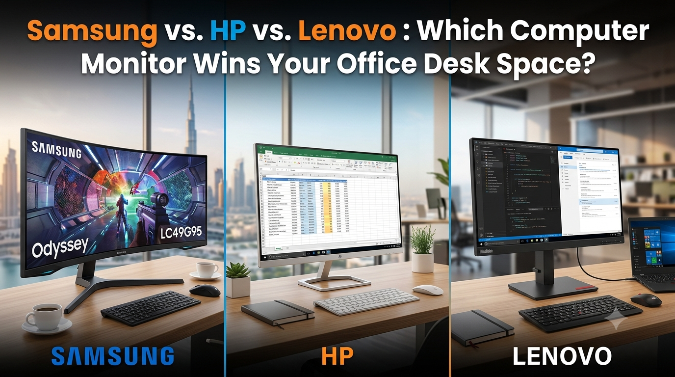 Samsung vs. HP vs. Lenovo : Which Computer Monitor Wins Your Office Desk Space?